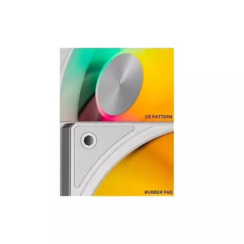 UpHere U3TC1 ARGB 120mm White Case Fan - 2