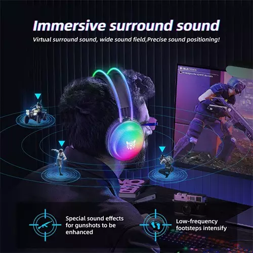 Onikuma X29 RGB Wired Gaming Headphones - 2