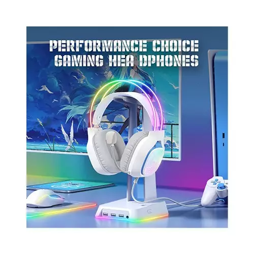 ONIKUMA X22 Cool RGB Dynamic Light Wired Gaming Headset (White) - 1