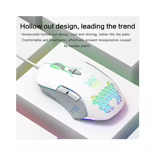 ONIKUMA CW902 RGB Wired Gaming Mouse (White) - 3
