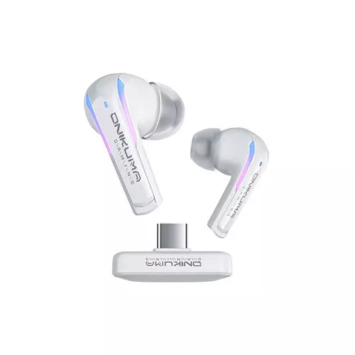 ONIKUMA T27 2.4G Wireless Gaming Earbuds with ENC Mic White - 1