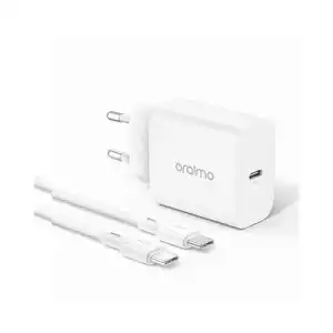 Oraimo OCW-E106S+ CC54 20W Type C Fast Charger Pd 3.0 Wall Charger with Type-C Cable (White)