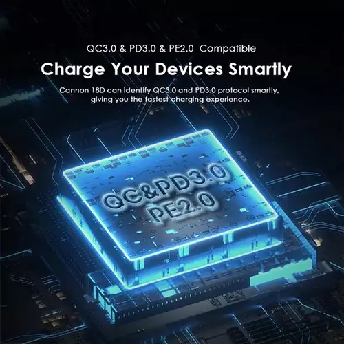 Oraimo Cannon 18D OCW-5183E+M53 18W QC & PD3.0 PE20 Wall Charger with Micro USB Cable - 3