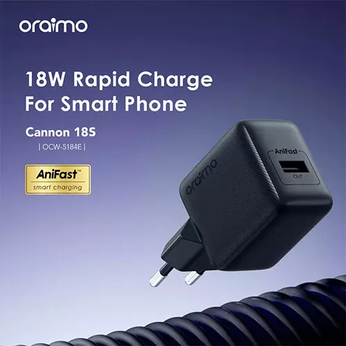 Oraimo Cannon 18S OCW-5184E+M53 18W QC3.0 & PE2.0 Charger with Micro USB Cable - 1
