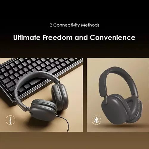 Oraimo BoomPop Lite ENC Over-Ear Wireless Headphones - Speed Black - 4
