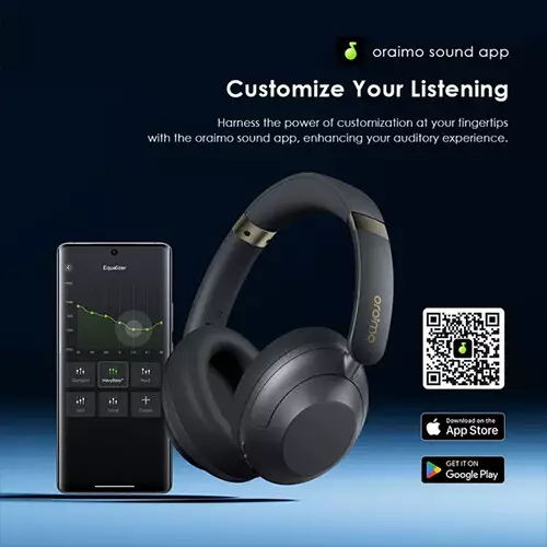 Oraimo BoomPop Pro ANC Over-Ear Headphones (Black) - 4