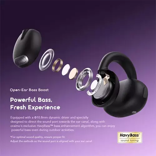 Oraimo OpenSnap Clip-On True Wireless Earbuds (Light Gold) - 0