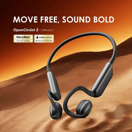 Oraimo OpenCirclet 2 IPX5 Steps Tracking Open-Ear Bluetooth Neckband - 1