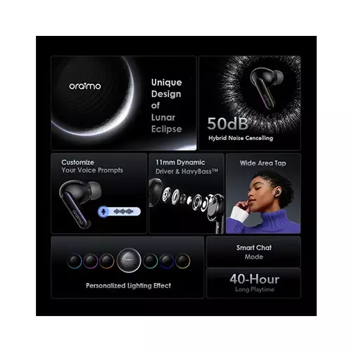 Oraimo SpaceBuds Hybrid ANC True Wireless Earbuds - 4