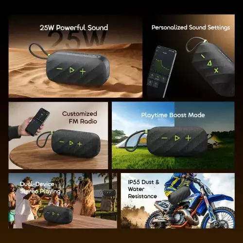 Oraimo SpaceBox Active 25W Portable Bluetooth Speaker with FM Radio - 1