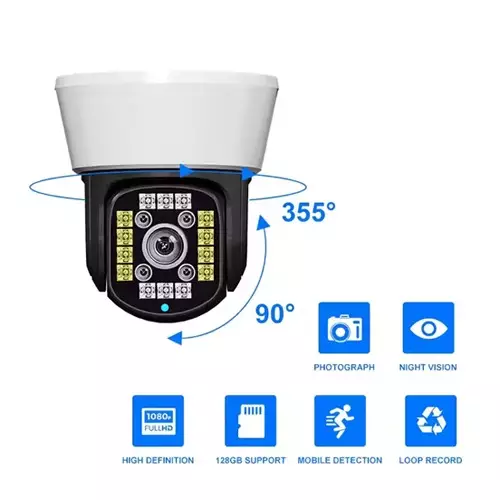 Champion V380 Pro Dome Lan Port Wifi IP Camera - 1