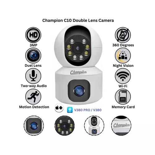 Champion C10 Double Lens Wifi IP Camera - 1