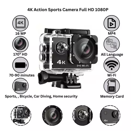 Champion 4K Ultra Full HD 1080P Action Sports Camera - 1