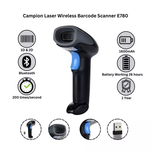 Campion C220 Laser Wireless Barcode Scanner - 1