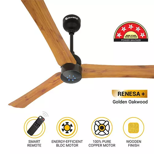 Atomberg Renesa+ AT-102 56 Inch BLDC Ceiling Fan with Remote - 1