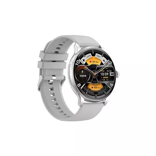 Blisbond Senor AMOLED 1.43" Display Bluetooth Calling Smart Watch (Silver)