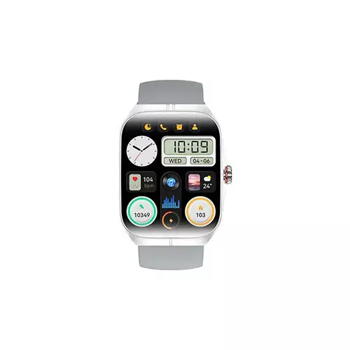 Blisbond Crescent AMOLED 1.95" Display Bluetooth Calling Smart Watch (Gray)