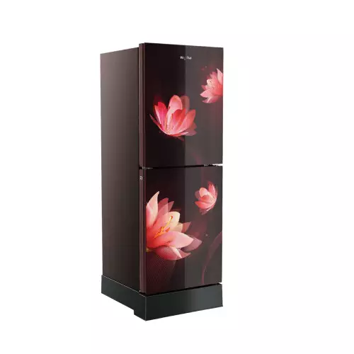 Whirlpool Fresh Magic Pro 236L Glass Door Florina Red Refrigerator - 1