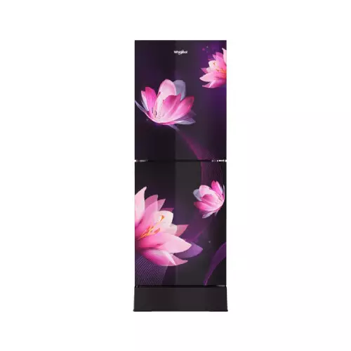Whirlpool Fresh Magic Pro 257L Glass Door Florina Purple Refrigerator
