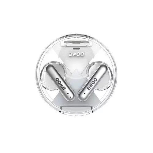 BWOO BW95 Half-in-ear Wireless Earbuds with Transparent Charging Case - 1