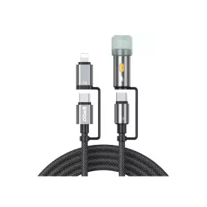 BWOO BO-X307 4-in-1 Lightning & Type-C Charging Cable with Lighter