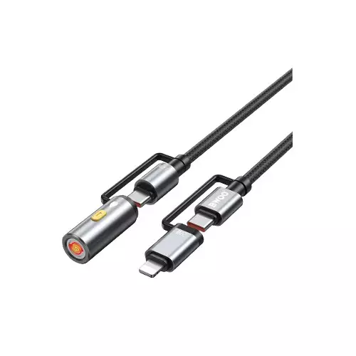 BWOO BO-X307 4-in-1 Lightning & Type-C Charging Cable with Lighter - 2