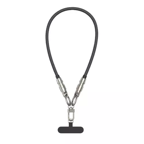 BWOO BO-X309 2 In 1 Type-C to Lightning Charging Cable Built-in Phone Lanyard - 1