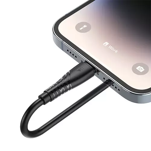 BWOO BO-X318L 3A 1M USB-A to Lightning Charging Cable - 2