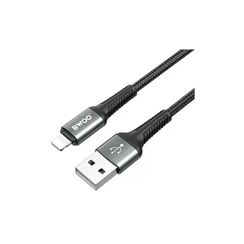 BWOO BO-X288L USB Male to Lightning Male 2m Black Cable - 1