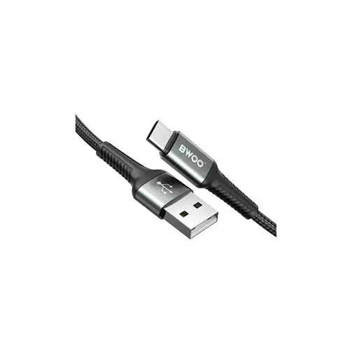 BWOO BO-X288C USB Male to USB Type-C 2M Black Cable - 2