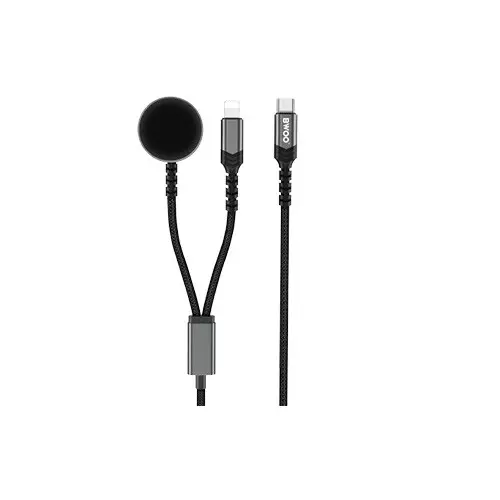 BWOO WL-21 2 in 1 Apple Watch Magnetic Charger (Black)