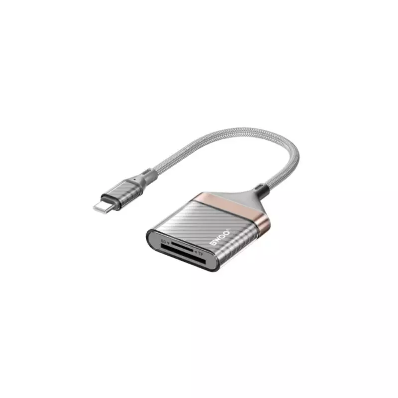 BWOO BO-BZ64 USB-C 2-in-1 SD/TF Card Reader