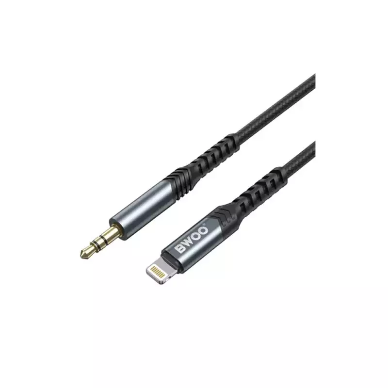 BWOO BO-AUX068 1.2 Meter Lightning to 3.5mm Audio Cable - 1