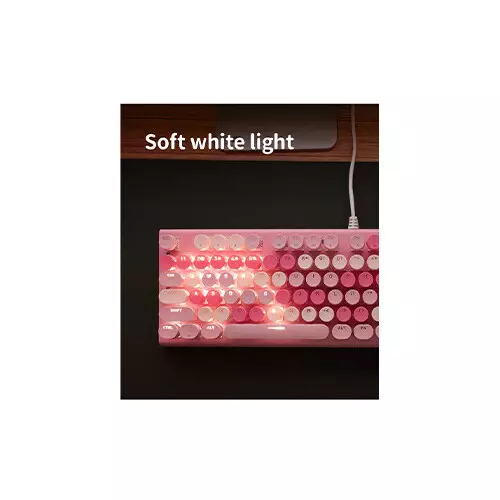 Mofii Geezer G5 Wired RGB Mechanical Gaming Keyboard Red Switch - (Milk Tea) - 2