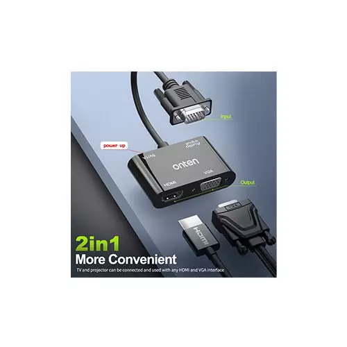 Onten 5138HV VGA to HDMI and VGA Converter - 1