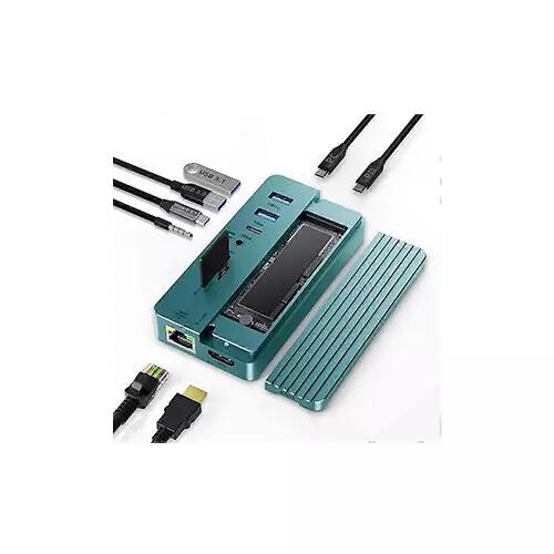 Onten ONT-UC966 10 in 1 USB-C Hub M.2 SSD Enclosure - 1