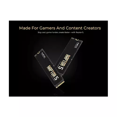 NCX Raptor 5 1TB PCIe 5.0 x4 NVMe SSD With DRAM and SLC Cache - 2