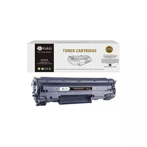 G&G CB435A/CB436A/CE285A/CE278A/CRG325/CRG326 Black Universal Laser Toner with Chip - 1