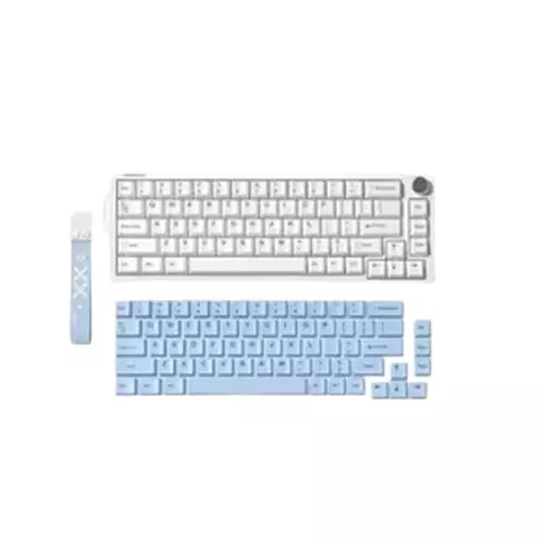 FURYCUBE V68 Tri-Mode Aluminum Alloy Mechanical Keyboard(White-Blue) - 0