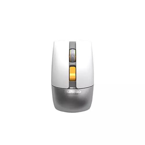 DURGOD Hi Click Dual Mode Mouse Silver White