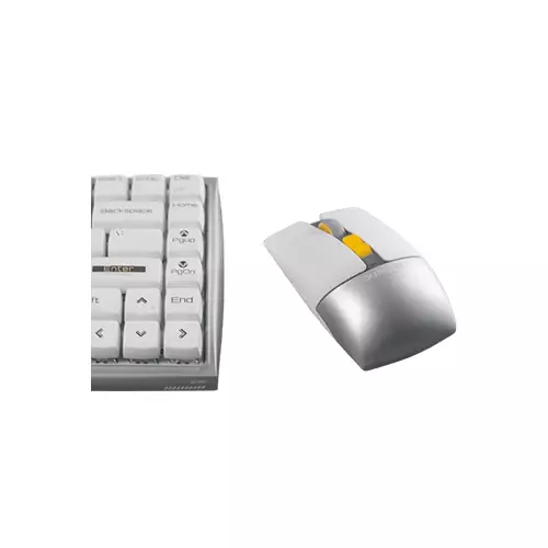 DURGOD Hi Click Dual Mode Mouse Silver White - 1