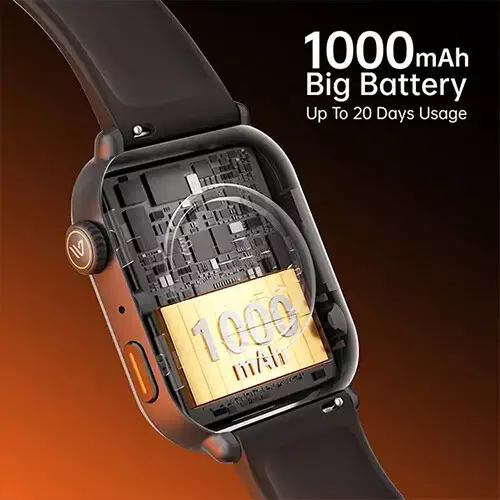 Weofly Power 2 1.85 Inch AMOLED Display Bluetooth Calling Smartwatch (Silver) - 2