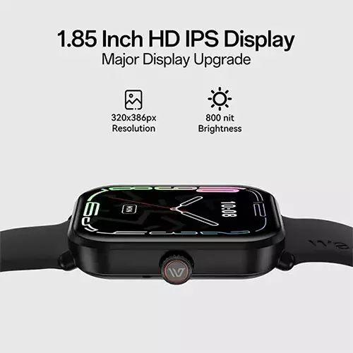 Weofly Active 2 1.85 Inch HD Display Bluetooth Calling Smartwatch (Gold) - 1
