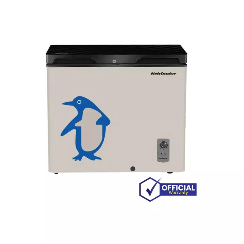 Kelvinator KCCF-225DFG 225 Litre Glass Door Deep Freezer (Black)