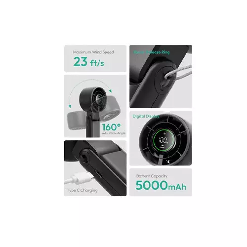 Aecooly Halo 02 5000mAh Portable Handheld Fan - 2