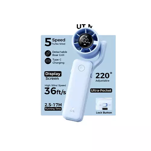 Aecooly Air Gimbal Pro 4500mAh Portable Handheld Fan Blue - 2