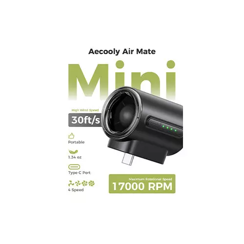 Aecooly PK01-F1 Air Mate Powerful Type-C Fan - 2